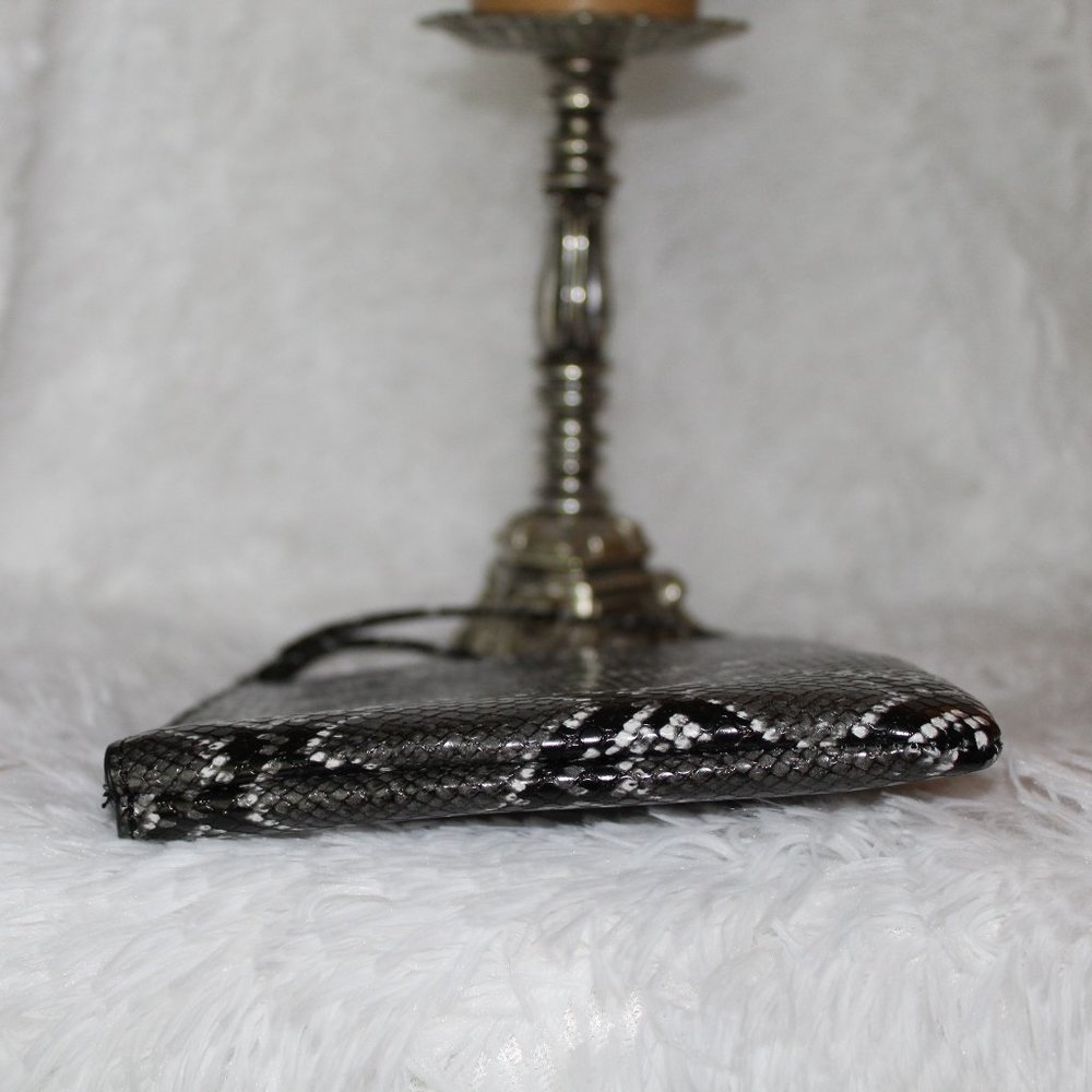 Faux Leather Python Print Wristlet - image 4